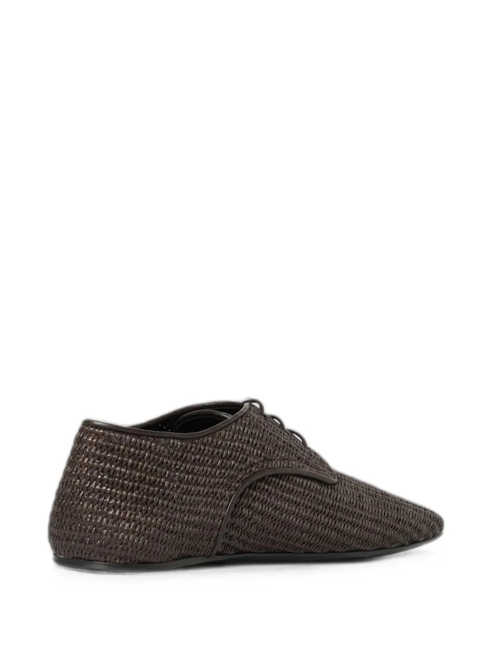 Emporio Armani Gehaakte raffia Derby schoenen Bruin