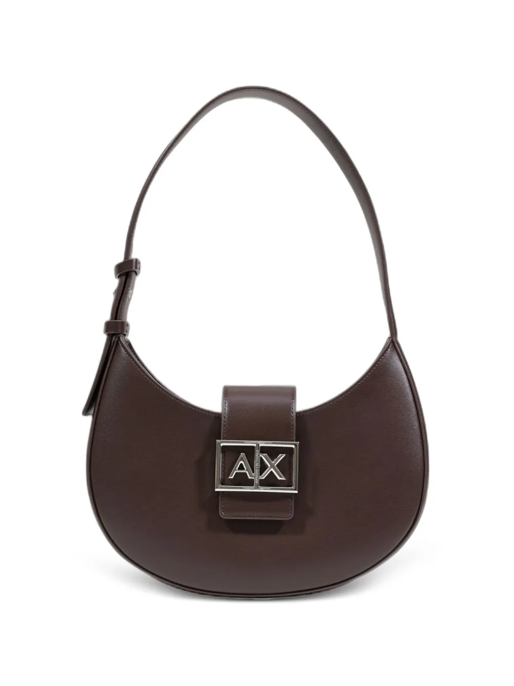 Emporio Armani Borsa a spalla con placca logo - Marrone