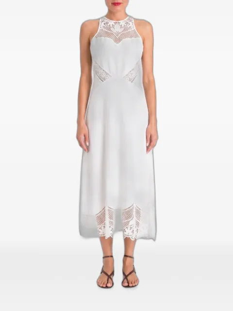 TWINSET crochet-trim sleeveless midi dress