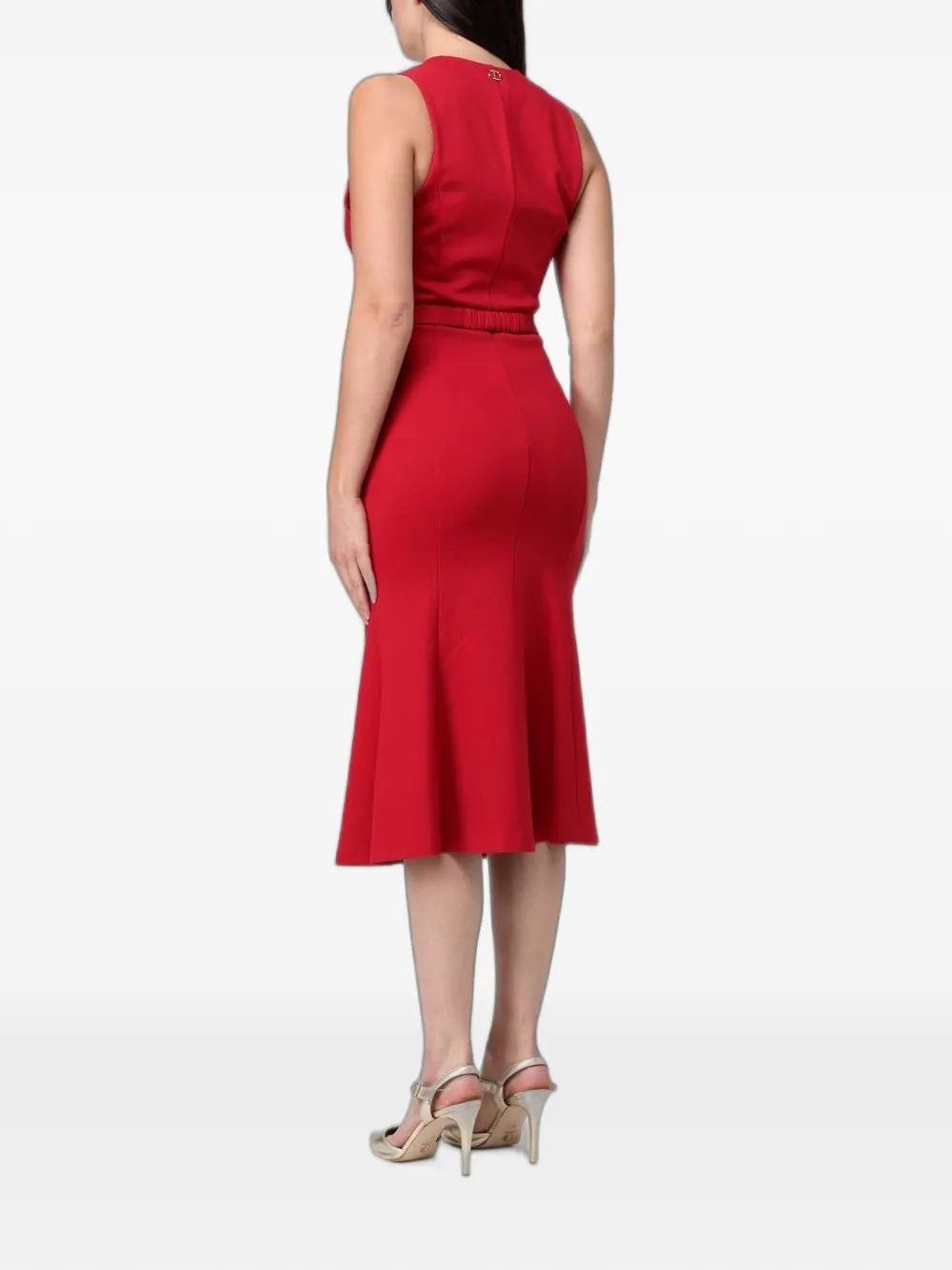 TWINSET Midi-jurk met ceintuur Rood