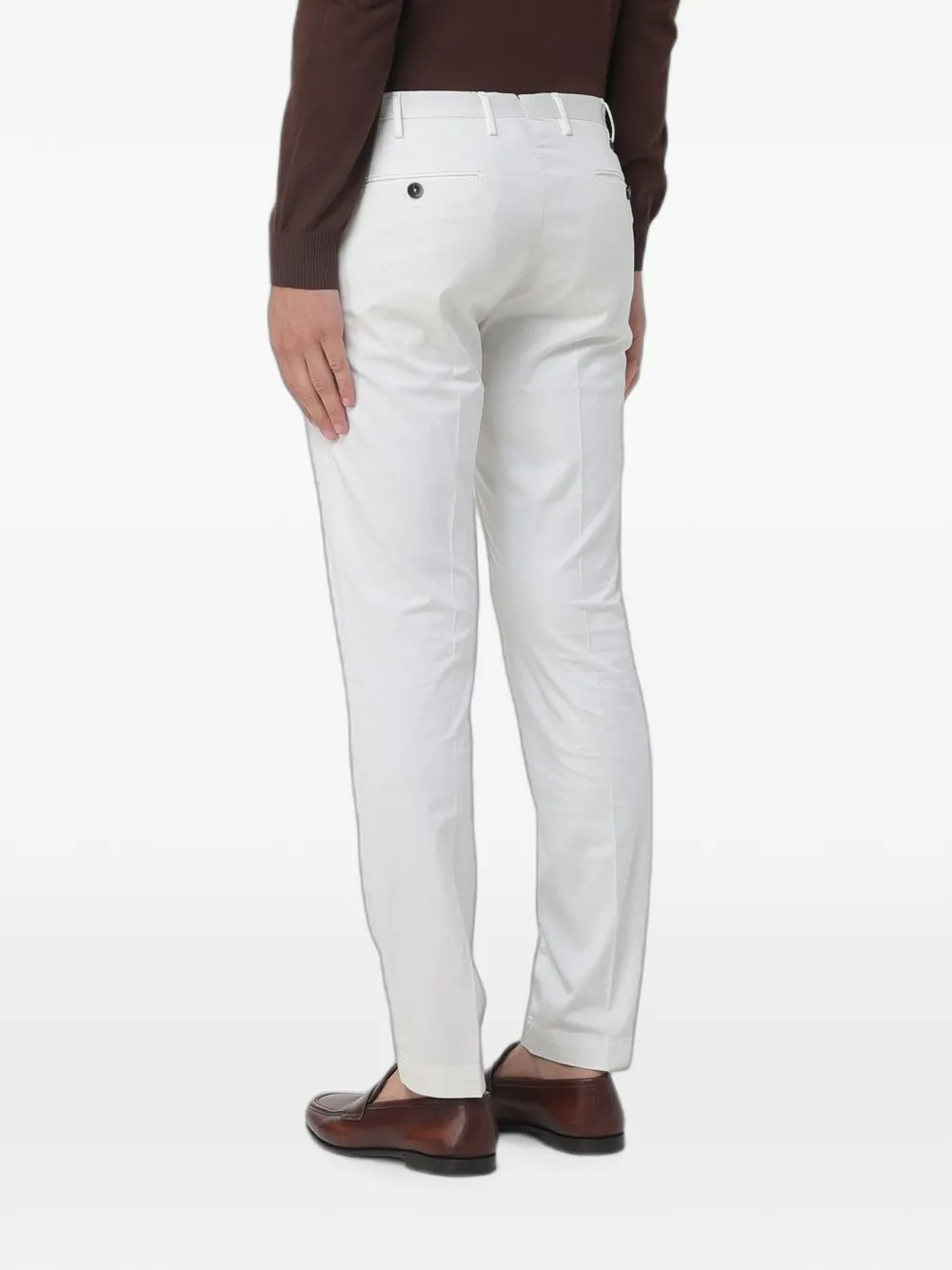 PT Torino Chino van stretch-katoen Wit