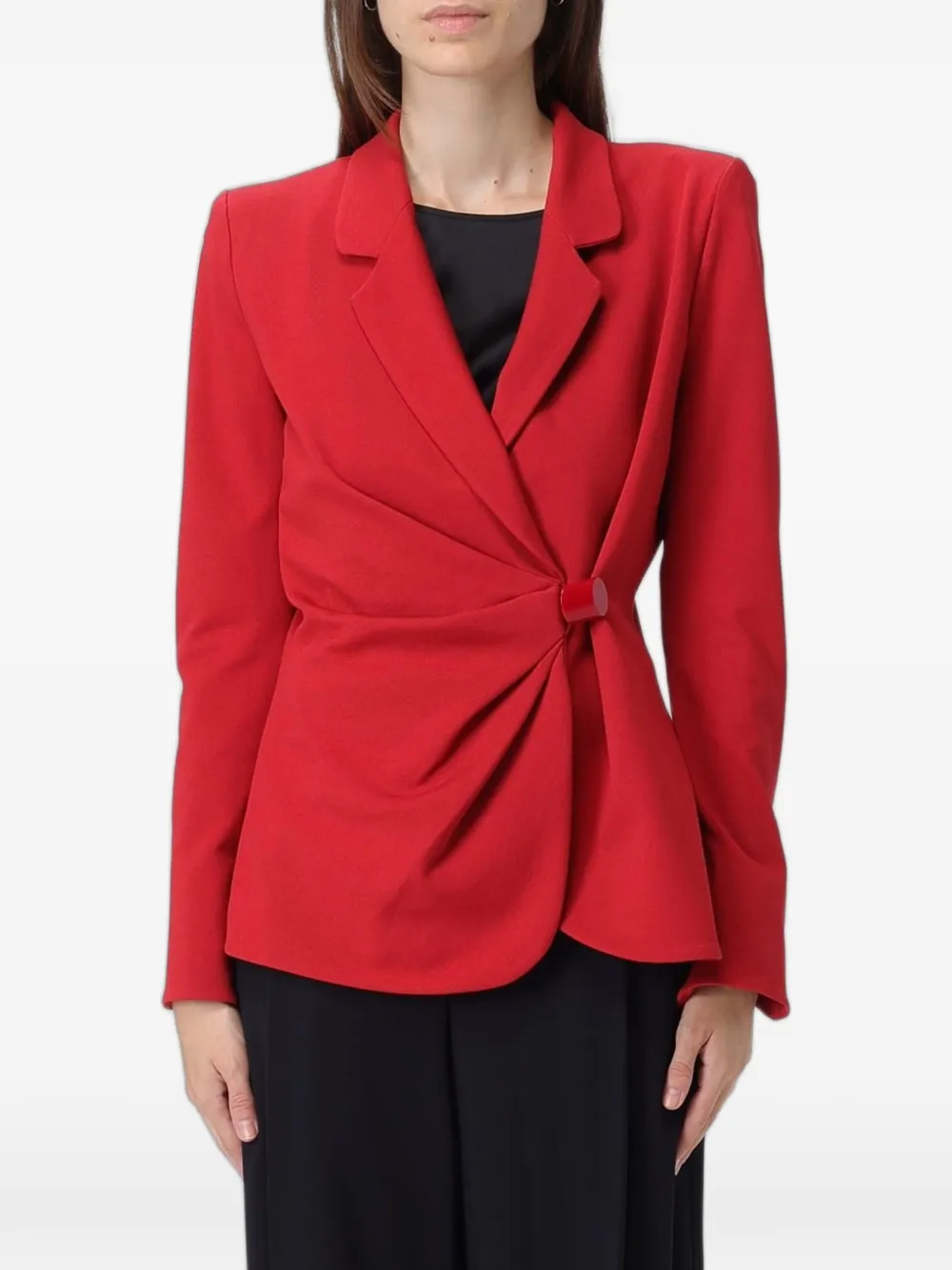 Emporio Armani draped single-button jacket - Rosso