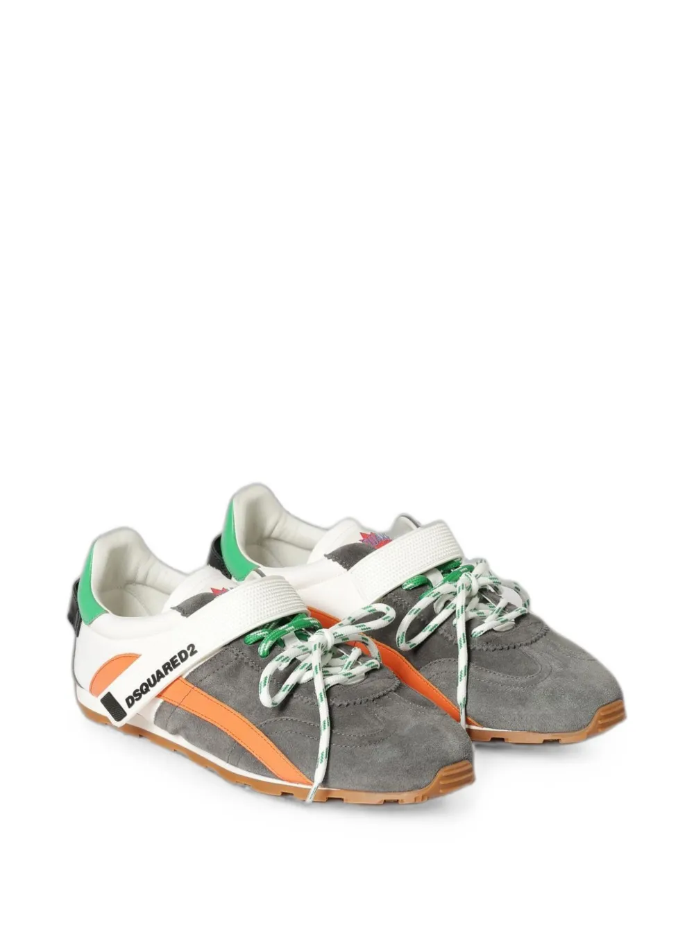 DSQUARED2 DC-642 leather-panel sneakers Grijs