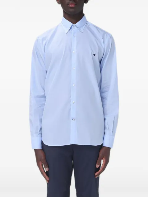 BROOKSFIELD embroidered-logo poplin shirt