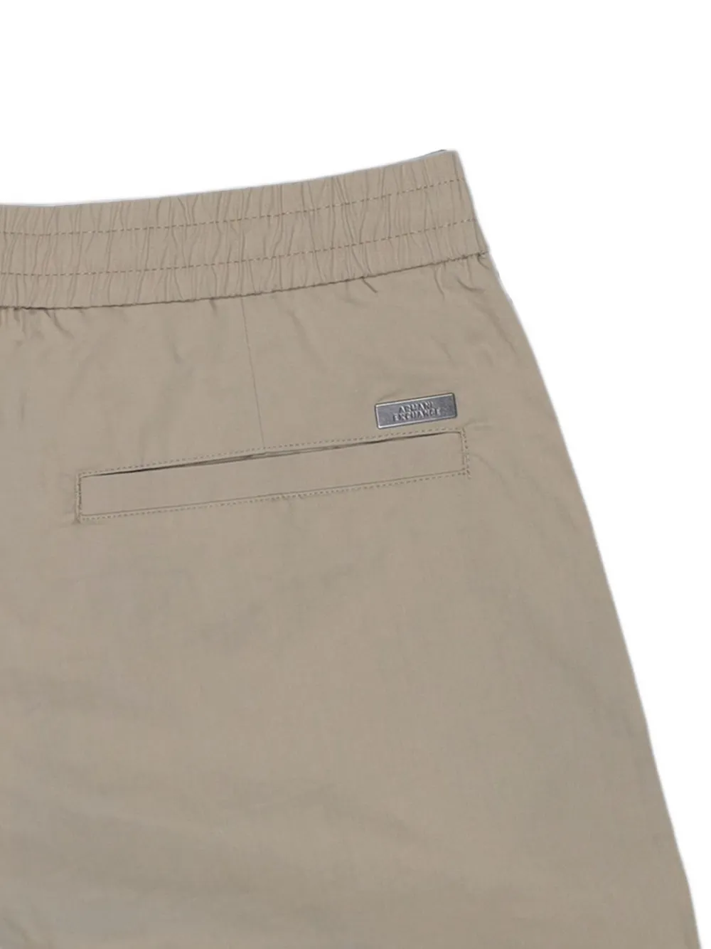 Emporio Armani elastische shorts met logoplakkaat Beige