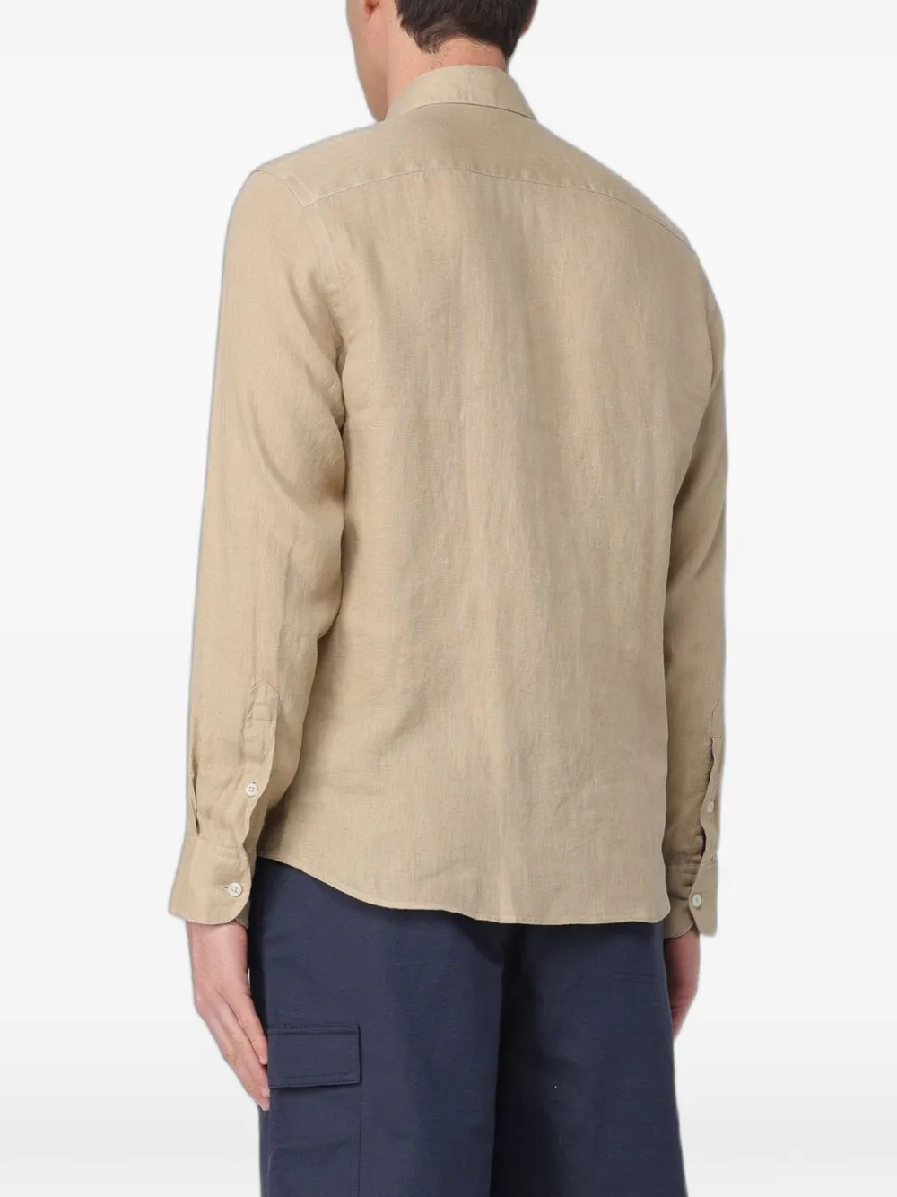 Colmar Button-down linnen overhemd Beige
