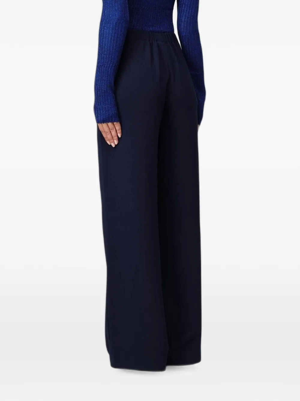 Emporio Armani pleated crêpe trousers - Blu