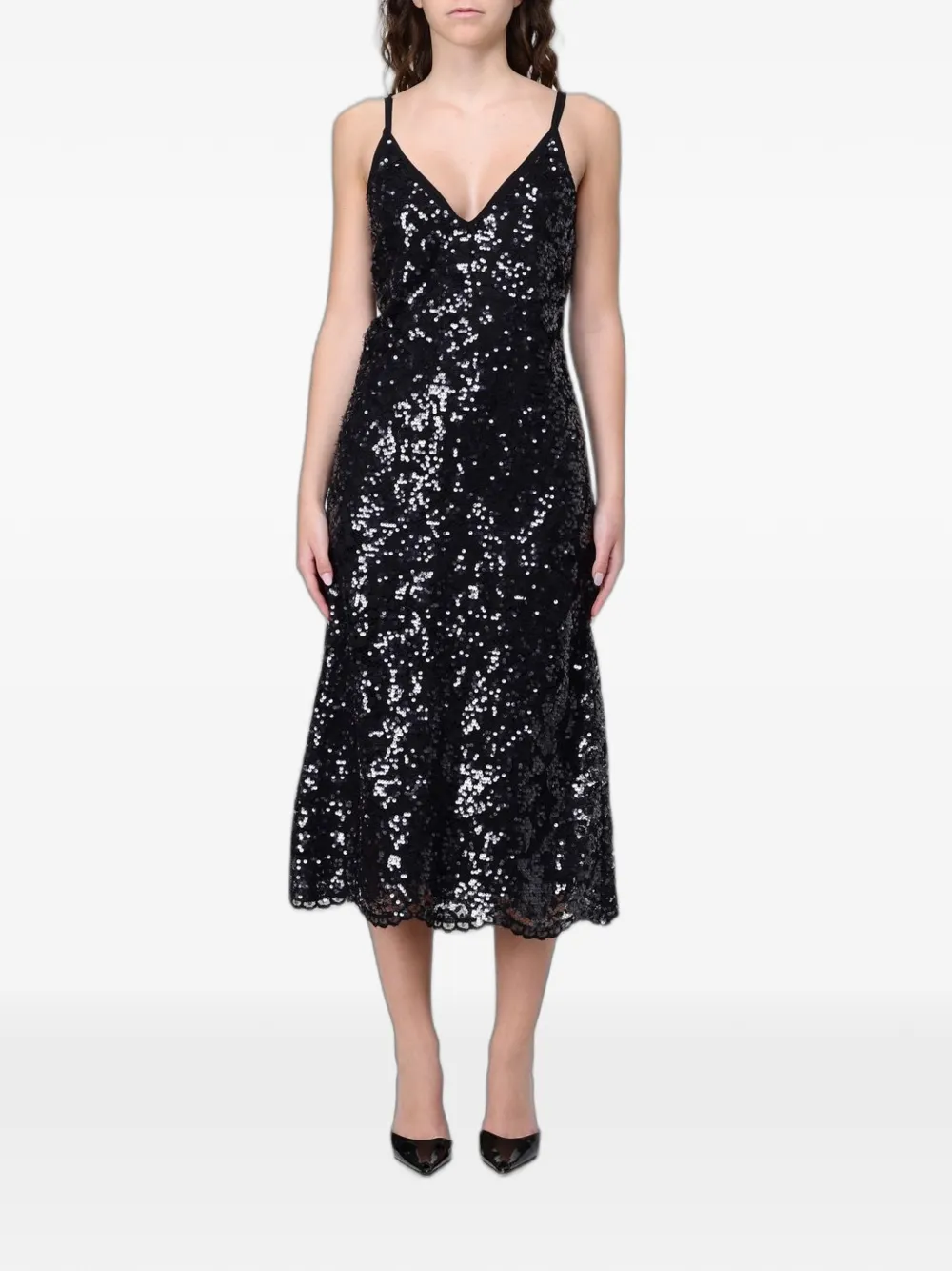 TWINSET sequin-embellished midi dress - Nero