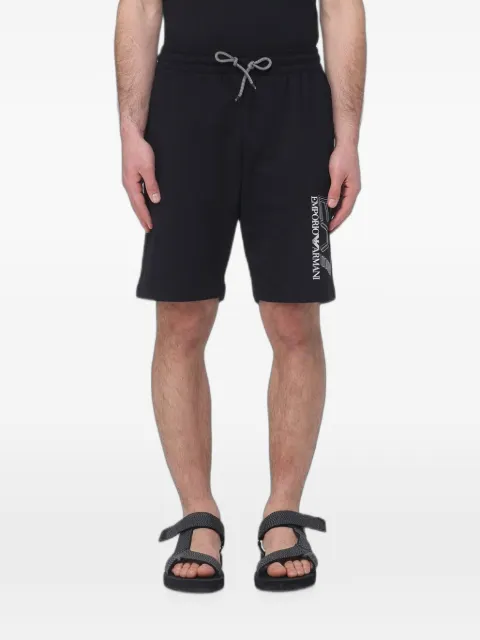 Ea7 Emporio Armani logo-print drawstring shorts