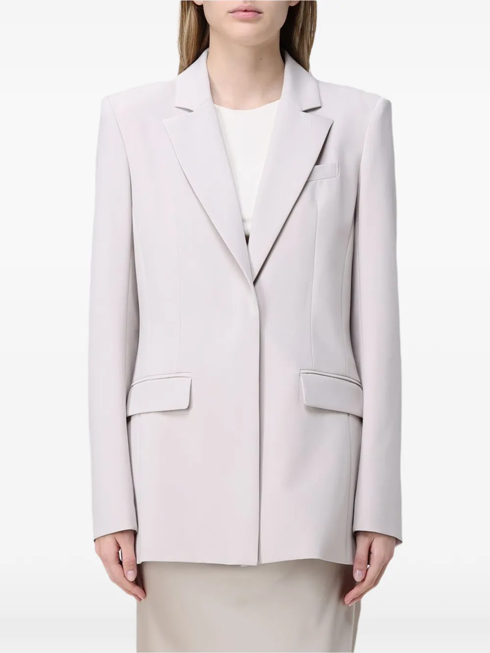 Patrizia Pepe single-breasted notched-lapel blazer - Bianco
