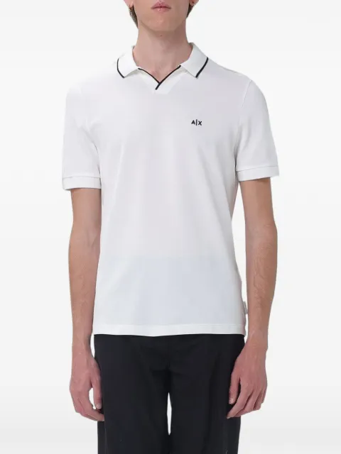Emporio Armani logo-embroidered piqué shirt