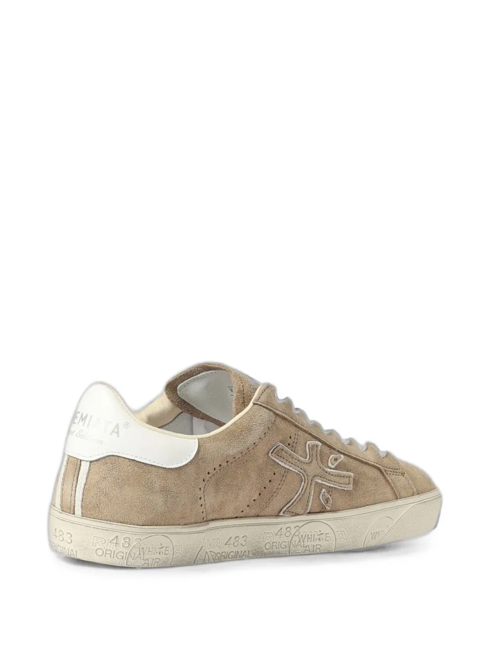 Premiata Steven logo-patch sneakers Beige