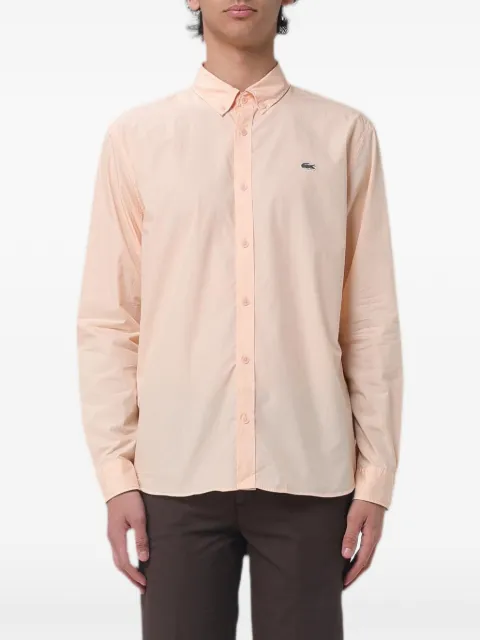 Lacoste logo-patch poplin shirt