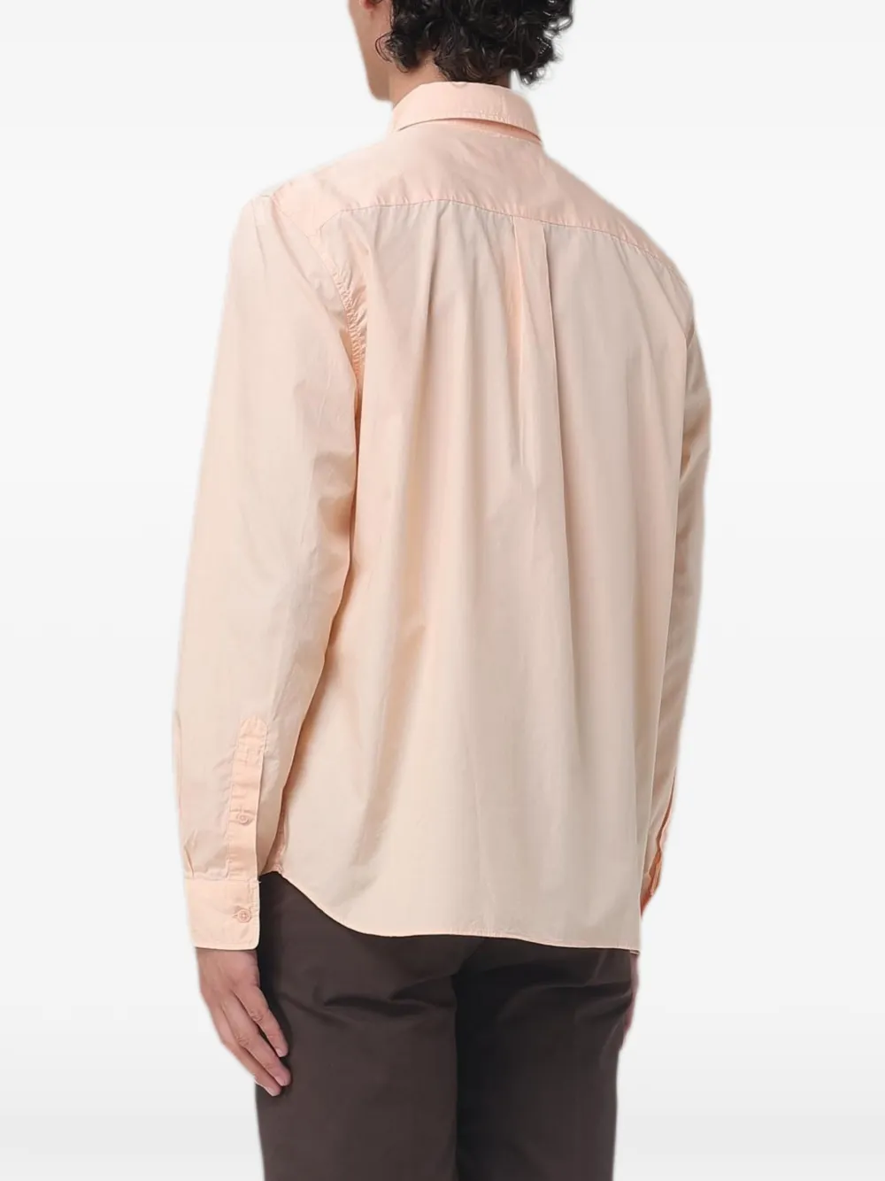 Lacoste Popeline overhemd met logopatch Roze
