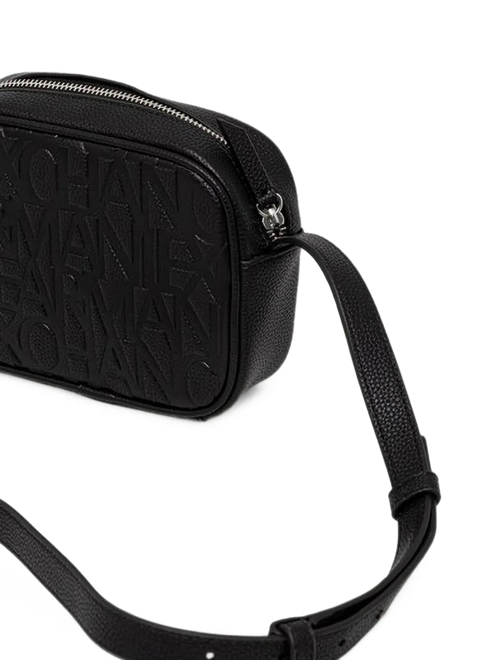 Armani Exchange Schoudertas met logo-reliëf Zwart