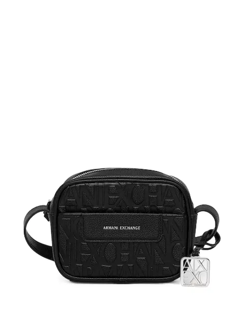 Armani Exchange bolsa de hombro con logo en relieve