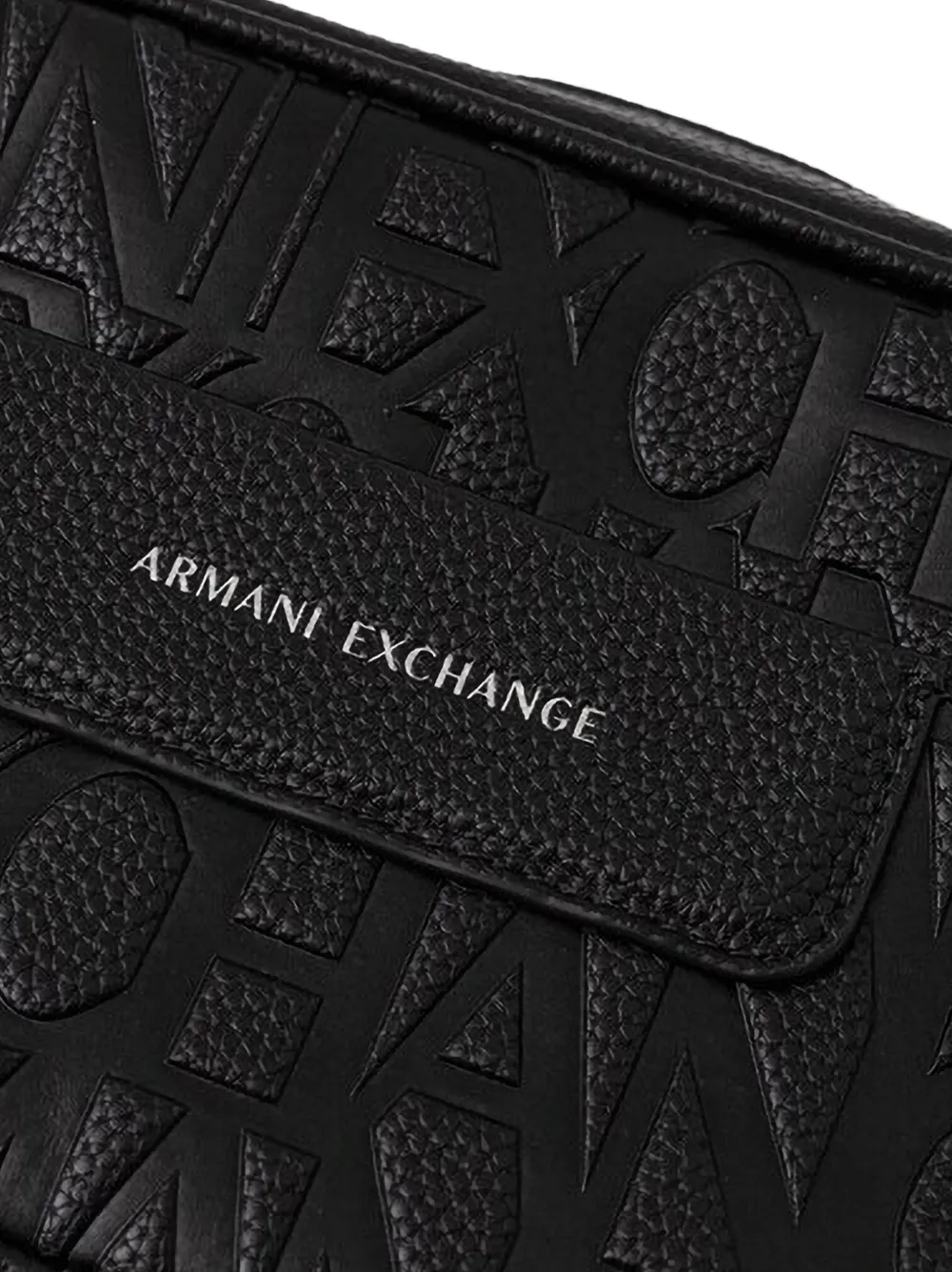 Armani Exchange Schoudertas met logo-reliëf Zwart