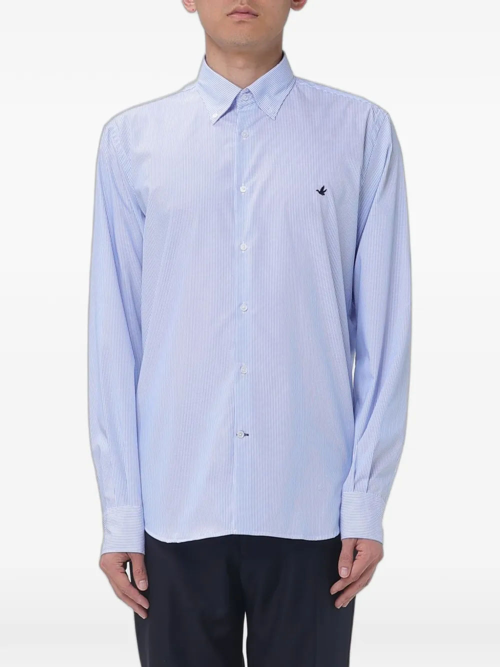 BROOKSFIELD striped poplin shirt - Blau