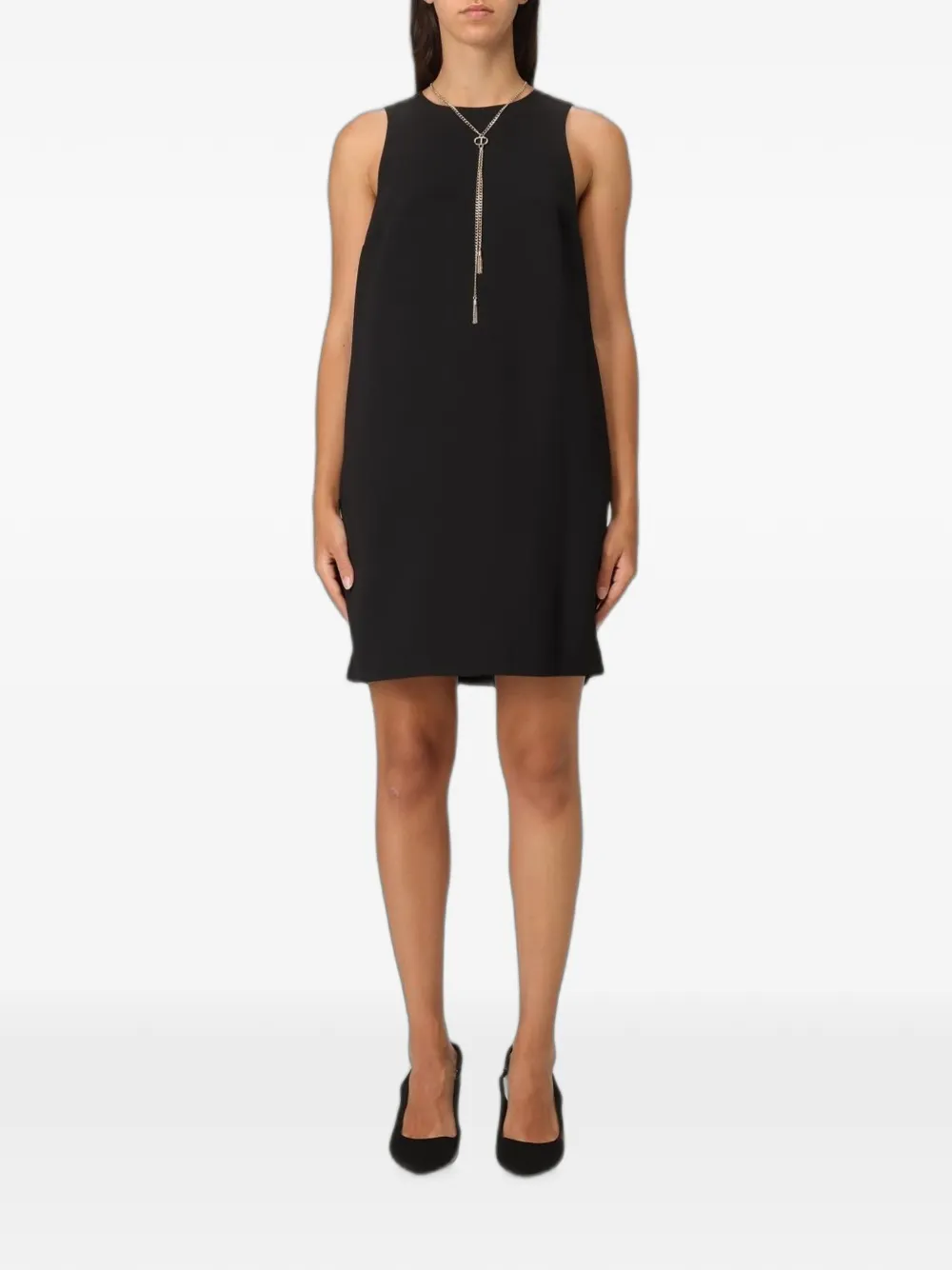 TWINSET chain-detail mini shift dress - Nero