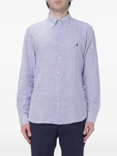 BROOKSFIELD camisa a rayas de lino