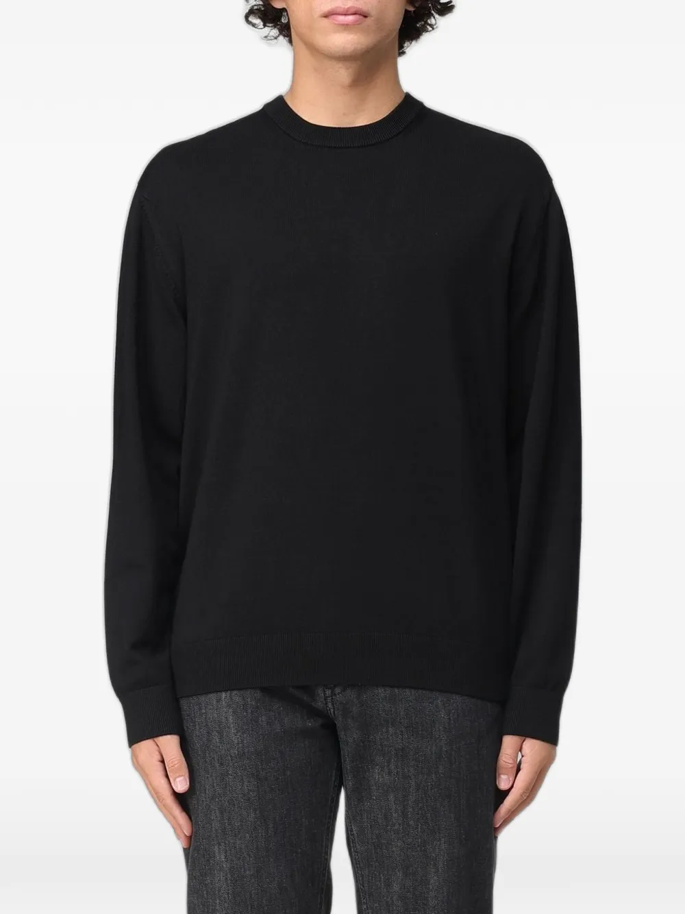 Emporio Armani crew-neck long-sleeve sweater - Nero