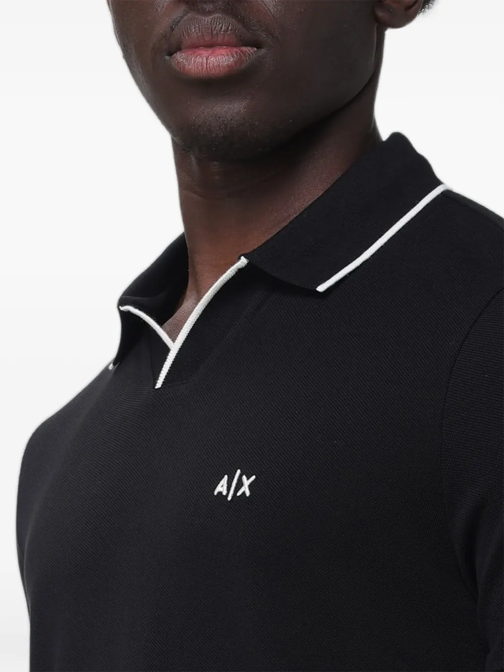 Armani Exchange T-shirt met geborduurd logo Blauw