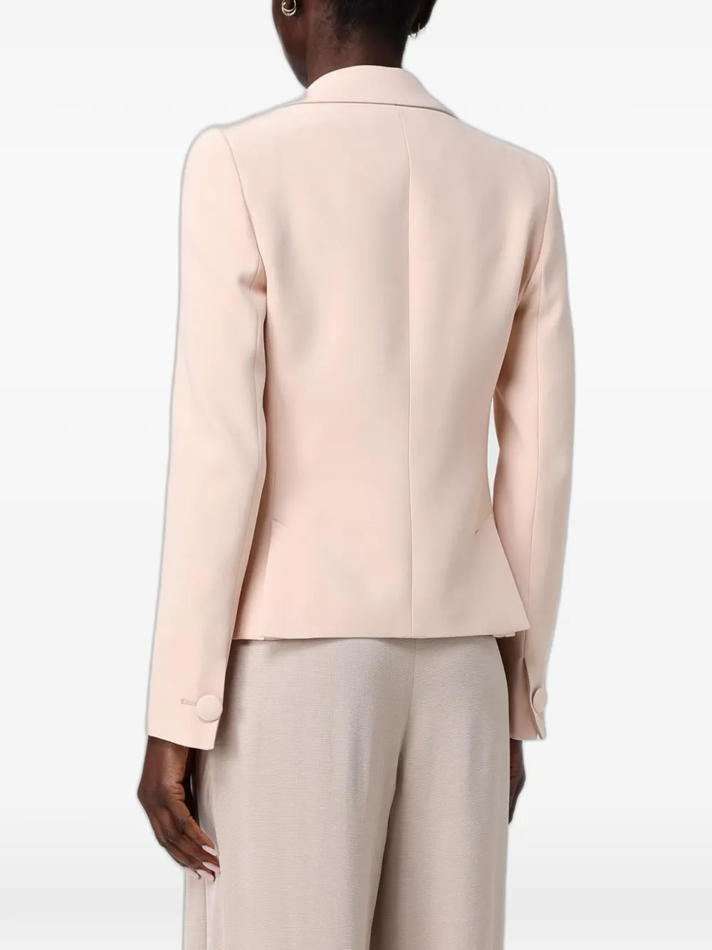 Emporio Armani Blazer met enkele rij knopen Beige
