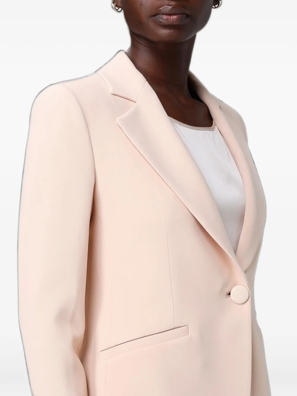 Emporio Armani Blazer met enkele rij knopen Beige