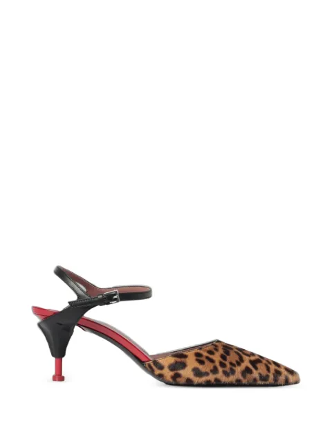 Premiata sandalias con estampado de leopardo