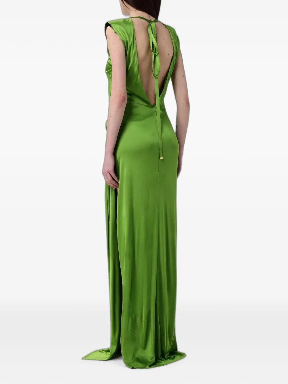 Elisabetta Franchi Gedrapeerde jurk Groen