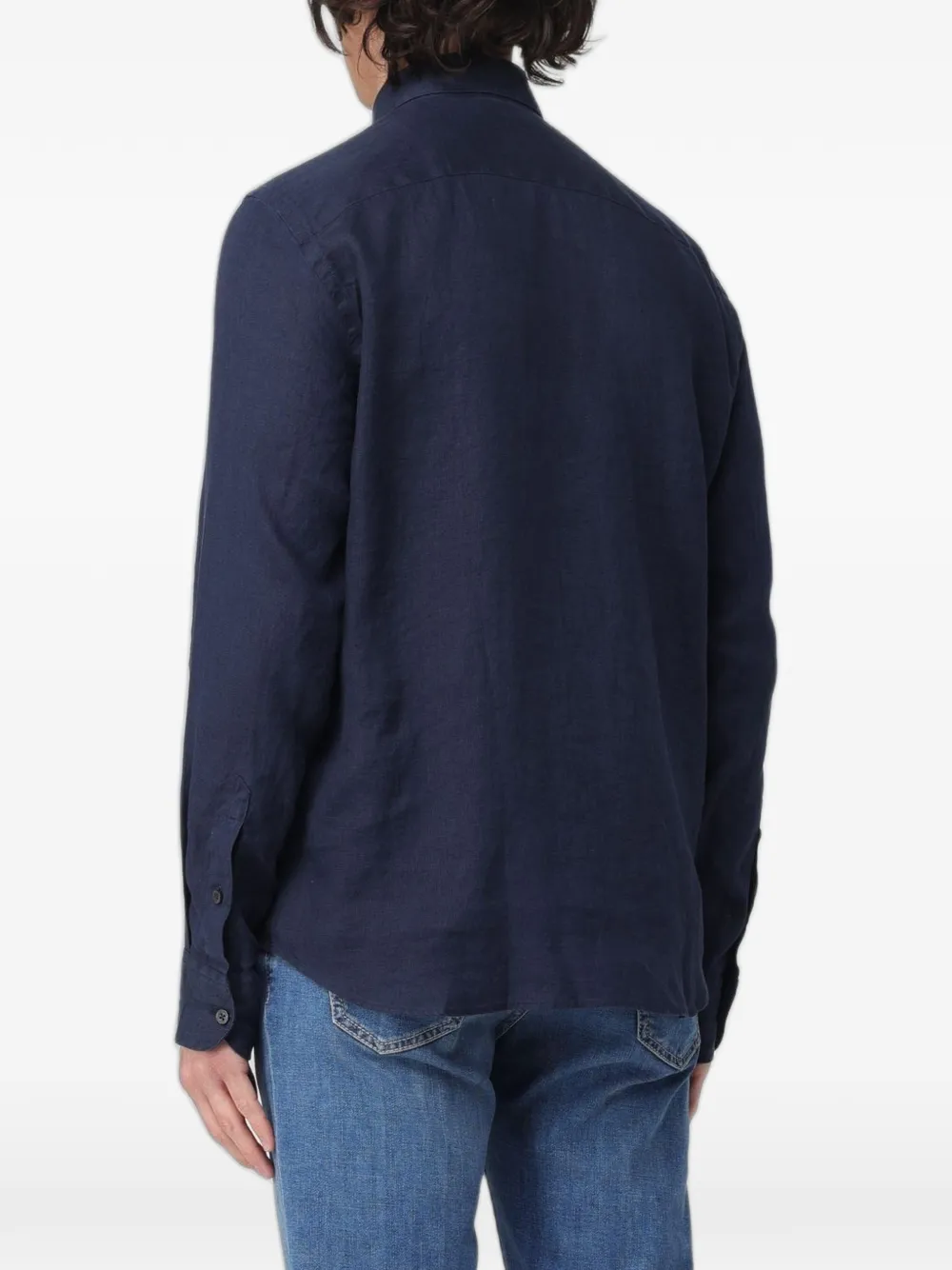 Colmar Button-down linnen overhemd Blauw