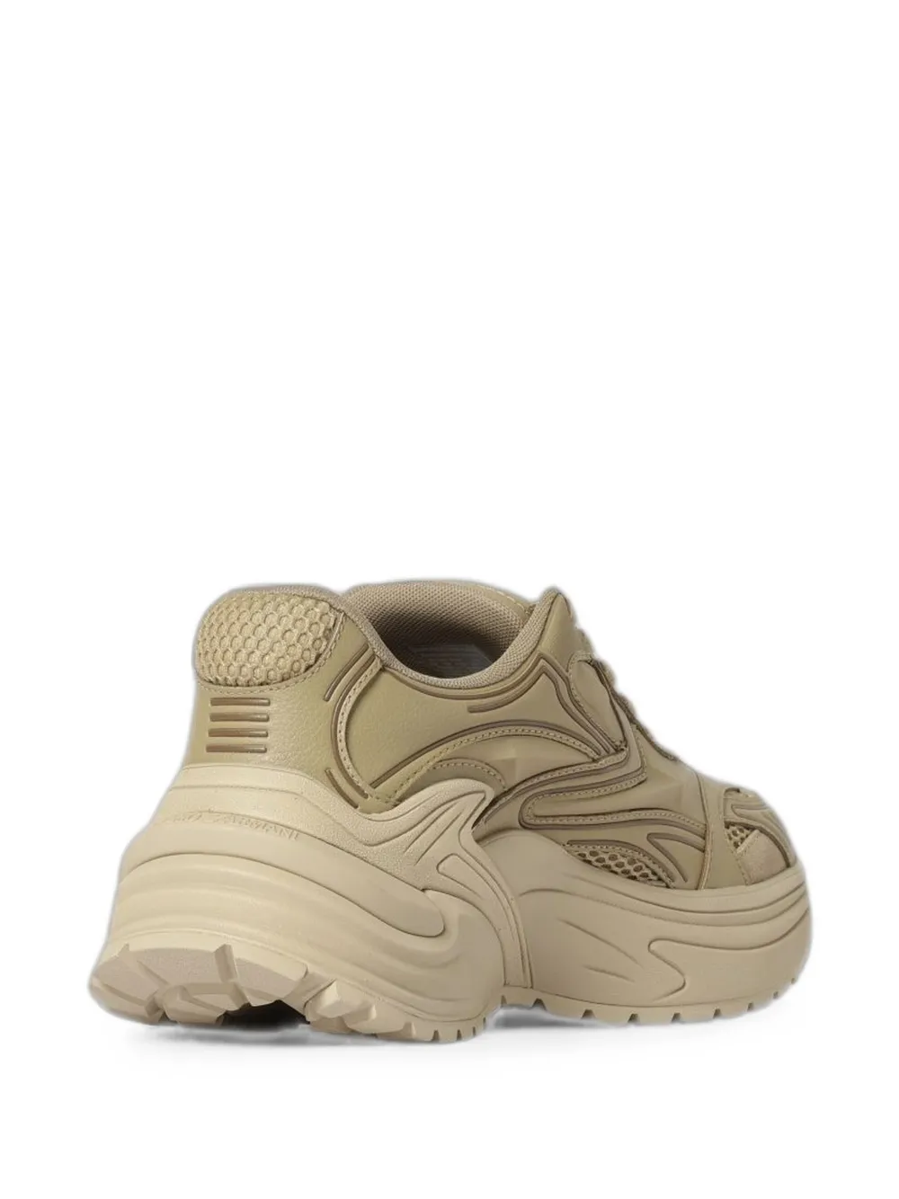 Emporio Armani mesh panelled sneakers Beige