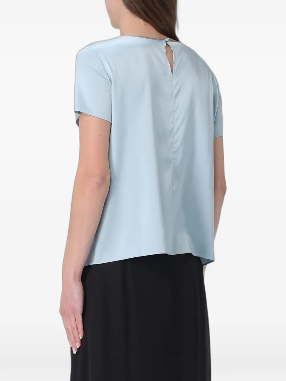 Emporio Armani Blouse met korte mouwen Blauw