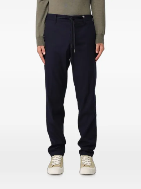 Myths drawstring contrast-stitch trousers