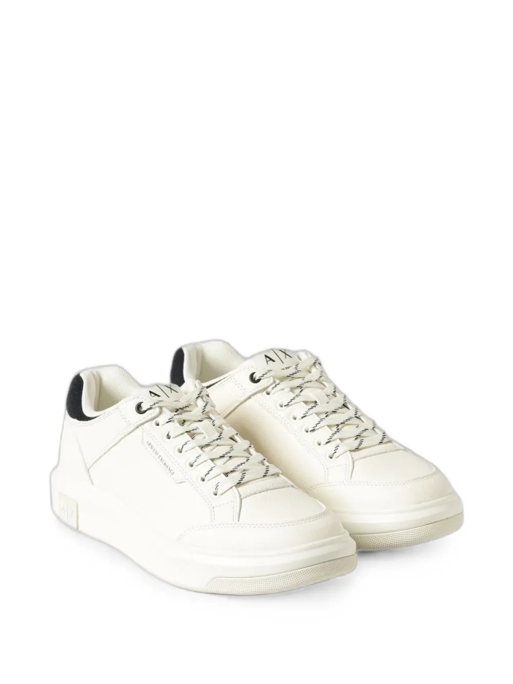 Emporio Armani logo-print lace-up sneakers Wit