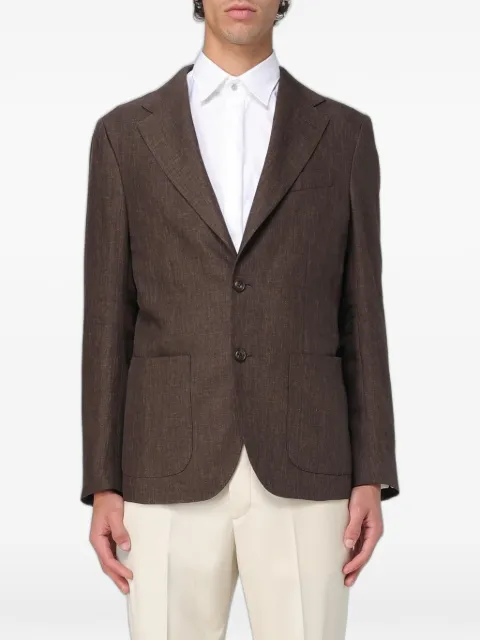 Fay single-breasted linen blazer