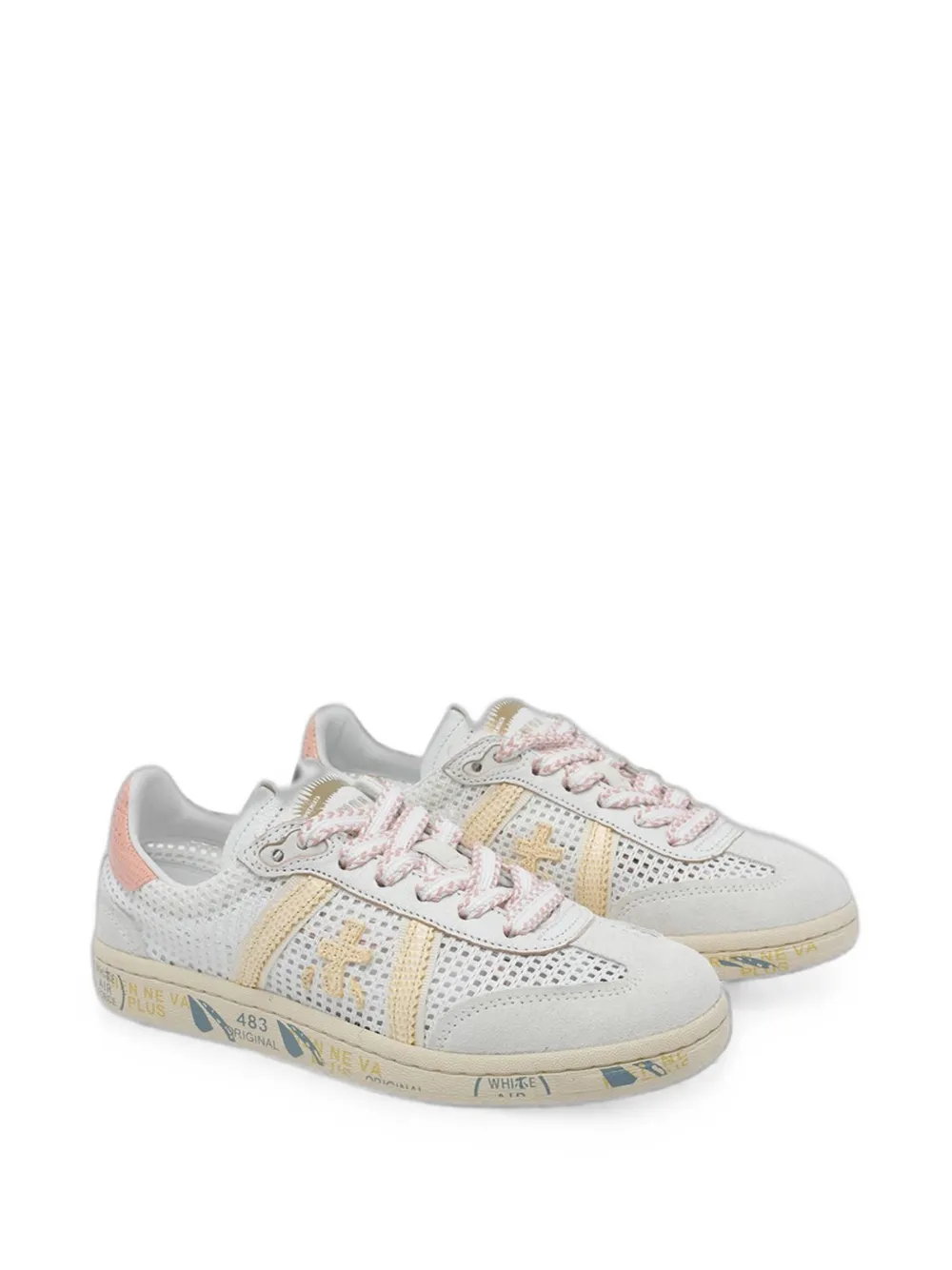 Premiata Bonnie perforated sneakers Wit