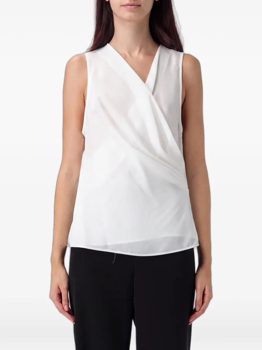 Emporio Armani Blusa smanicata - Bianco