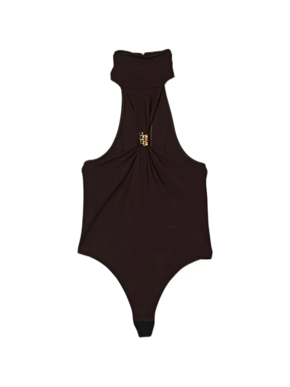 Elisabetta Franchi cut-out halterneck bodysuit - Marrone