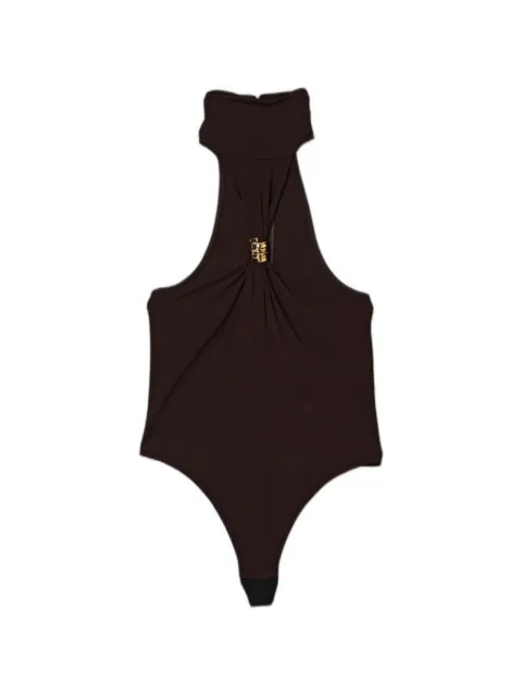 Elisabetta Franchi body con cuello halter y aberturas