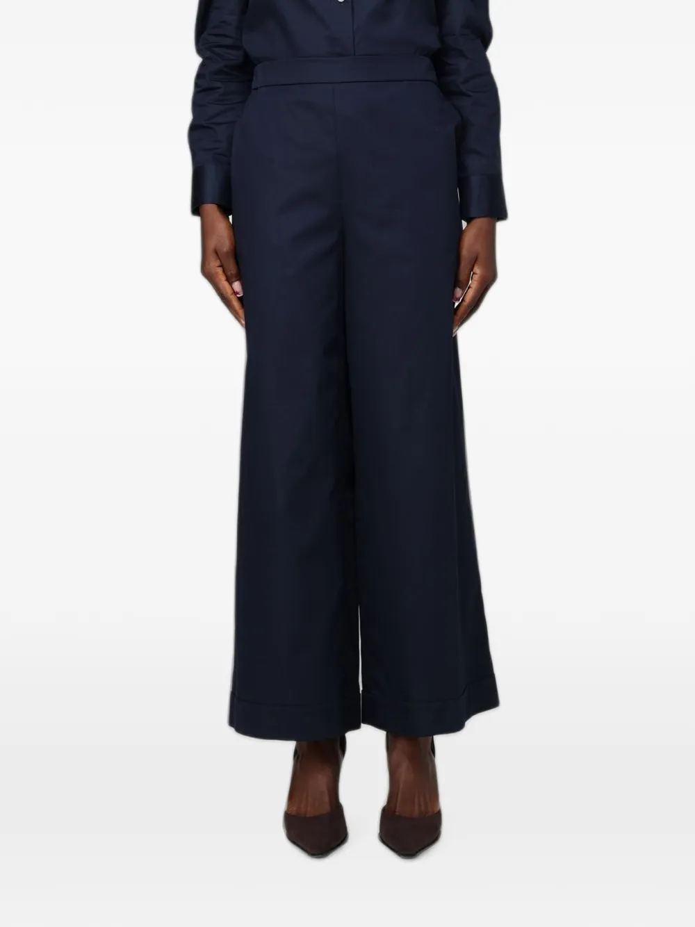 Max Mara cropped wide-leg trousers - Blau