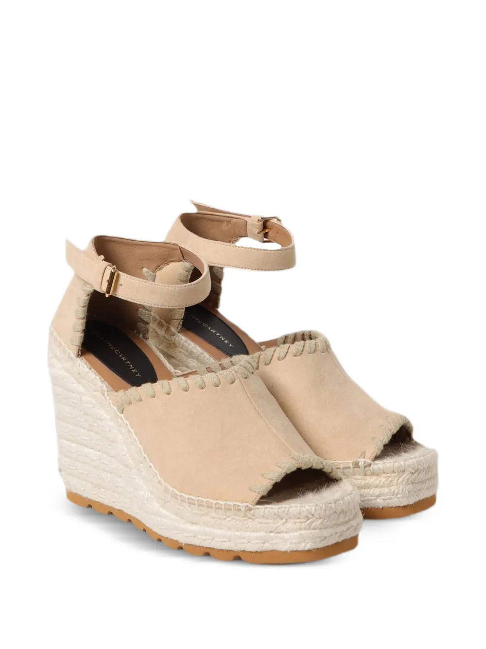 Stella McCartney Gaia wedge sandals Beige