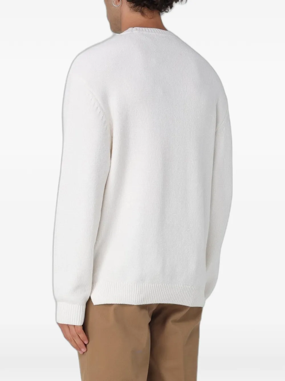 Armani Exchange Kabelgebreide trui Wit