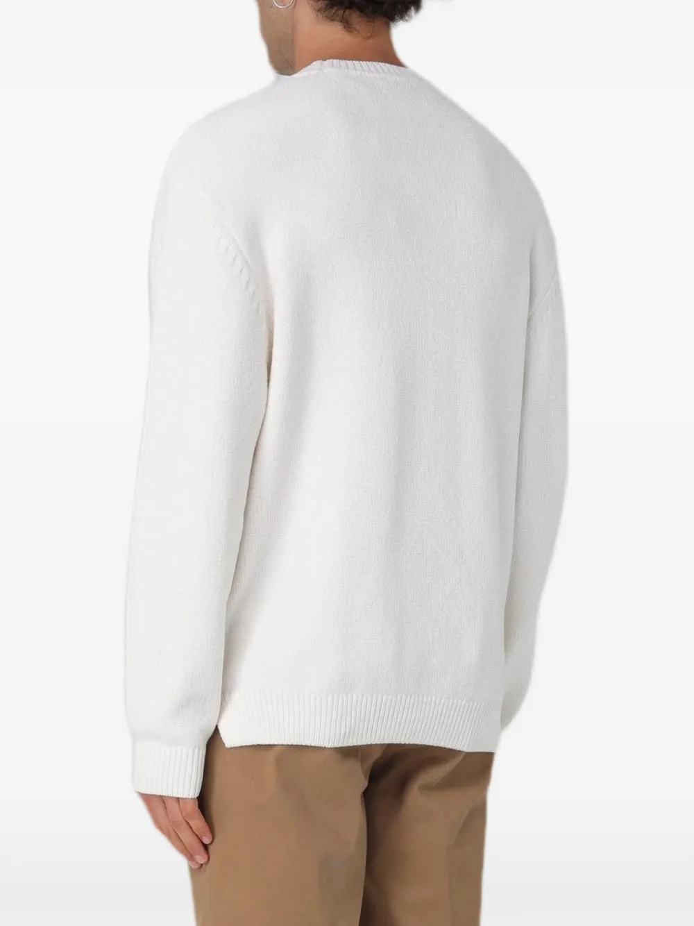 Armani Exchange Kabelgebreide trui Wit