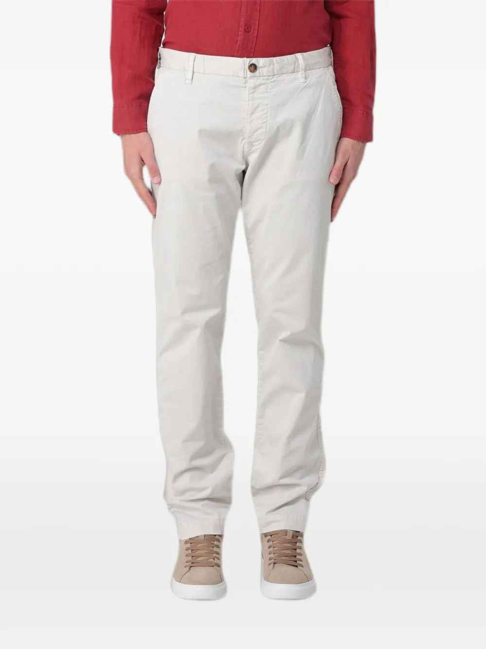 Blauer chino trousers - Weiß