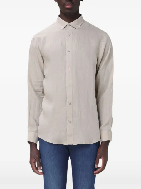 Emporio Armani linen long-sleeve shirt