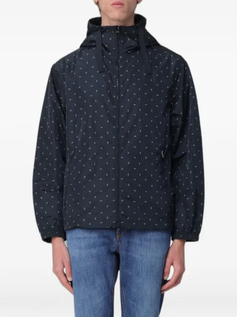 Emporio Armani logo-print hooded jacket