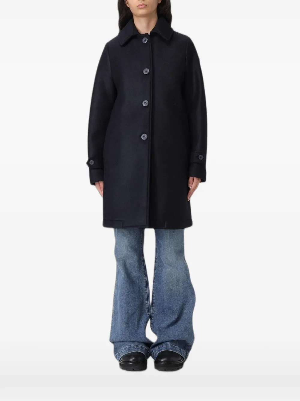 Colmar single-breasted wool-blend coat - Blu