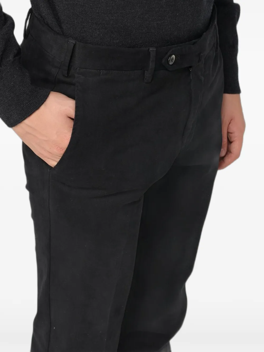 PT Torino Katoenen straight broek Zwart
