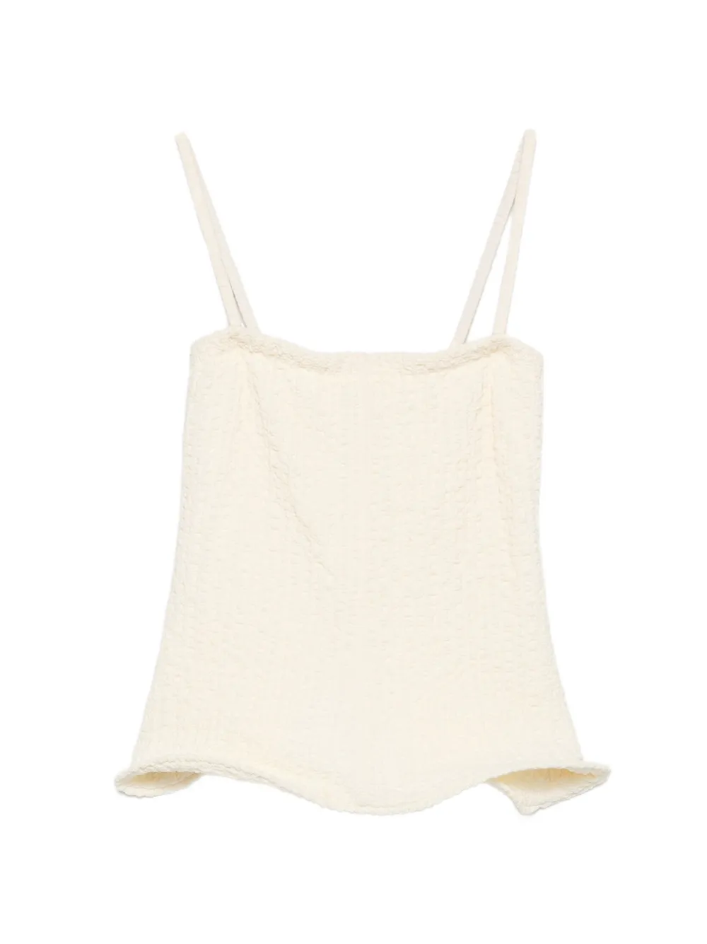 Nanushka Peplum top Beige